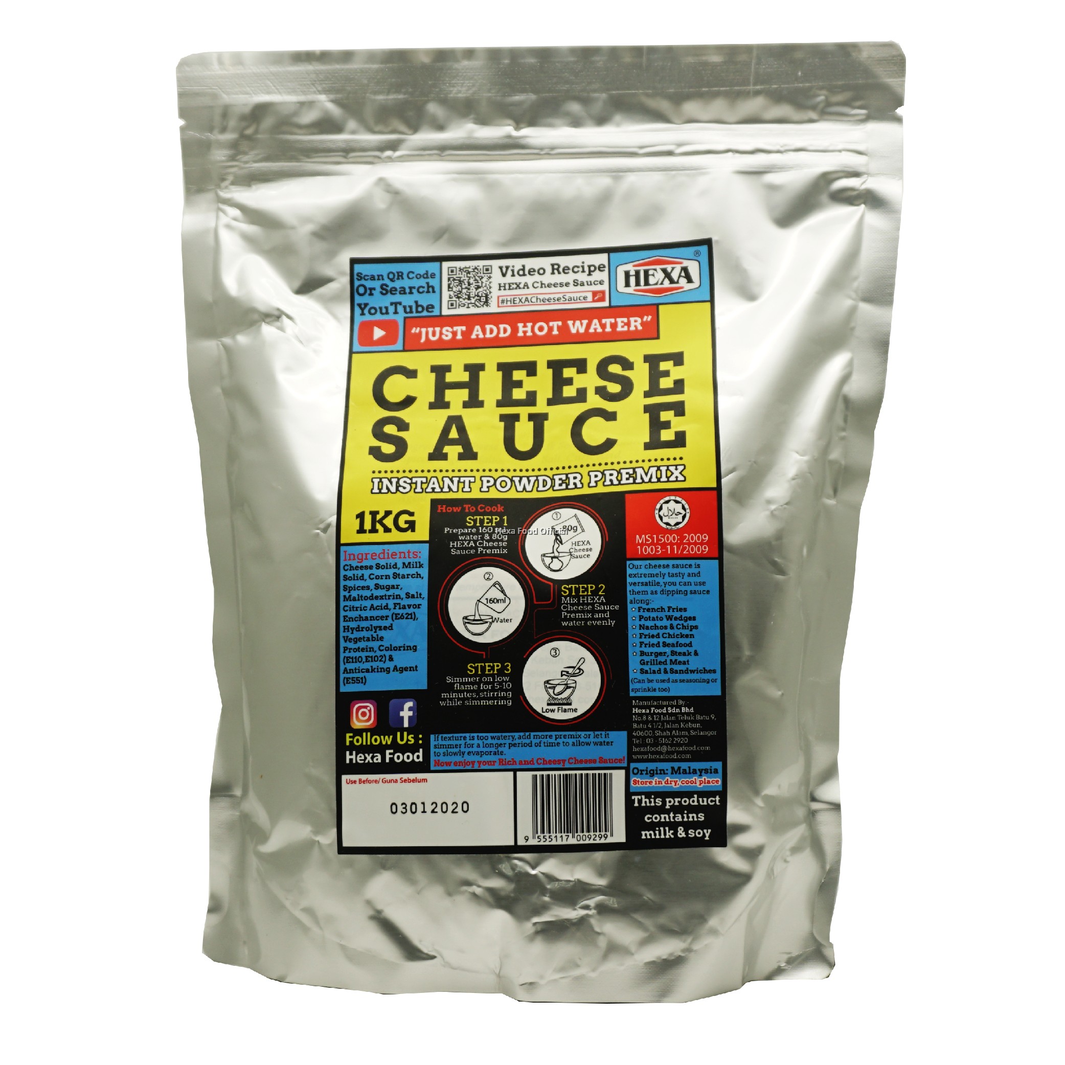 Buy Halal Cheese Sauce Powder Original Food Service Online / Hexa Food Spices Supplier